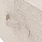 vidaXL Aufbewahrungsbox Stoff 50x30x25 cm Creme vidaXL Aufbewahrungsbox Stoff 50x30x25 cm Creme