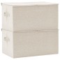 vidaXL Aufbewahrungsboxen 2 Stk. Stoff 50x30x25 cm Creme vidaXL Aufbewahrungsboxen 2 Stk. Stoff 50x30x25 cm Creme