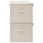 vidaXL Aufbewahrungsboxen 2 Stk. Stoff 50x30x25 cm Creme vidaXL Aufbewahrungsboxen 2 Stk. Stoff 50x30x25 cm Creme