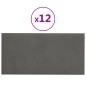 Wandpaneele 12 Stk. Dunkelgrau 30x15 cm Samt 0,54 m² Wandpaneele 12 Stk. Dunkelgrau 30x15 cm Samt 0,54 m²