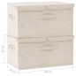 vidaXL Aufbewahrungsboxen 2 Stk. Stoff 50x30x25 cm Creme vidaXL Aufbewahrungsboxen 2 Stk. Stoff 50x30x25 cm Creme