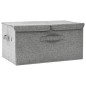 vidaXL Aufbewahrungsbox Stoff 50x30x25 cm Grau vidaXL Aufbewahrungsbox Stoff 50x30x25 cm Grau