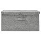 vidaXL Aufbewahrungsbox Stoff 50x30x25 cm Grau vidaXL Aufbewahrungsbox Stoff 50x30x25 cm Grau