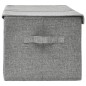 vidaXL Aufbewahrungsbox Stoff 50x30x25 cm Grau vidaXL Aufbewahrungsbox Stoff 50x30x25 cm Grau