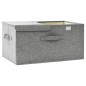 vidaXL Aufbewahrungsbox Stoff 50x30x25 cm Grau vidaXL Aufbewahrungsbox Stoff 50x30x25 cm Grau
