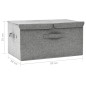 vidaXL Aufbewahrungsbox Stoff 50x30x25 cm Grau vidaXL Aufbewahrungsbox Stoff 50x30x25 cm Grau