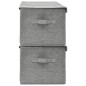 vidaXL Aufbewahrungsboxen 2 Stk. Stoff 50x30x25 cm Grau vidaXL Aufbewahrungsboxen 2 Stk. Stoff 50x30x25 cm Grau