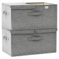 vidaXL Aufbewahrungsboxen 2 Stk. Stoff 50x30x25 cm Grau vidaXL Aufbewahrungsboxen 2 Stk. Stoff 50x30x25 cm Grau