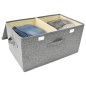 vidaXL Aufbewahrungsboxen 2 Stk. Stoff 50x30x25 cm Grau vidaXL Aufbewahrungsboxen 2 Stk. Stoff 50x30x25 cm Grau
