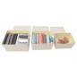 vidaXL 3-tlg. Aufbewahrungsboxen-Set Stapelbar Stoff Creme vidaXL 3-tlg. Aufbewahrungsboxen-Set Stapelbar Stoff Creme