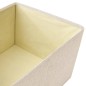 vidaXL 3-tlg. Aufbewahrungsboxen-Set Stapelbar Stoff Creme vidaXL 3-tlg. Aufbewahrungsboxen-Set Stapelbar Stoff Creme