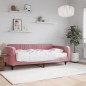 vidaXL Tagesbett mit Matratze Rosa 100x200 cm Samt vidaXL Tagesbett mit Matratze Rosa 100x200 cm Samt