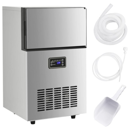 vidaXL Eiswürfelmaschine 420 W Silbern 45 kg / 24 h