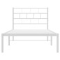 vidaXL Bettgestell mit Kopfteil Metall Weiß 90x190 cm vidaXL Bettgestell mit Kopfteil Metall Weiß 90x190 cm