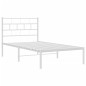 vidaXL Bettgestell mit Kopfteil Metall Weiß 80x200 cm vidaXL Bettgestell mit Kopfteil Metall Weiß 80x200 cm