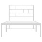 vidaXL Bettgestell mit Kopfteil Metall Weiß 80x200 cm vidaXL Bettgestell mit Kopfteil Metall Weiß 80x200 cm