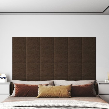 Wandpaneele 12 Stk. Braun 30x30 cm Stoff 1,08 m²