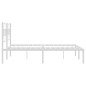 vidaXL Bettgestell mit Kopfteil Metall Weiß 140x200 cm vidaXL Bettgestell mit Kopfteil Metall Weiß 140x200 cm