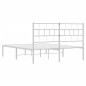 vidaXL Bettgestell mit Kopfteil Metall Weiß 140x200 cm vidaXL Bettgestell mit Kopfteil Metall Weiß 140x200 cm