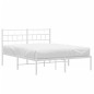 vidaXL Bettgestell mit Kopfteil Metall Weiß 160x200 cm vidaXL Bettgestell mit Kopfteil Metall Weiß 160x200 cm