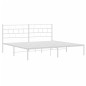 vidaXL Bettgestell mit Kopfteil Metall Weiß 180x200 cm vidaXL Bettgestell mit Kopfteil Metall Weiß 180x200 cm
