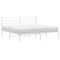 vidaXL Bettgestell mit Kopfteil Metall Weiß 183x213 cm vidaXL Bettgestell mit Kopfteil Metall Weiß 183x213 cm