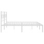 vidaXL Bettgestell mit Kopfteil Metall Weiß 183x213 cm vidaXL Bettgestell mit Kopfteil Metall Weiß 183x213 cm