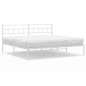 vidaXL Bettgestell mit Kopfteil Metall Weiß 193x203 cm vidaXL Bettgestell mit Kopfteil Metall Weiß 193x203 cm