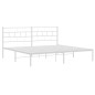 vidaXL Bettgestell mit Kopfteil Metall Weiß 193x203 cm vidaXL Bettgestell mit Kopfteil Metall Weiß 193x203 cm