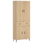 Highboard Sonoma-Eiche 69,5x34x180 cm Holzwerkstoff Highboard Sonoma-Eiche 69,5x34x180 cm Holzwerkstoff
