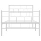 vidaXL Bettgestell mit Kopf- und Fußteil Metall Weiß 90x200 cm vidaXL Bettgestell mit Kopf- und Fußteil Metall Weiß 90x200 cm