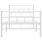vidaXL Bettgestell mit Kopf- und Fußteil Metall Weiß 107x203 cm vidaXL Bettgestell mit Kopf- und Fußteil Metall Weiß 107x203 cm