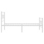 vidaXL Bettgestell mit Kopf- und Fußteil Metall Weiß 107x203 cm vidaXL Bettgestell mit Kopf- und Fußteil Metall Weiß 107x203 cm