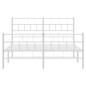 vidaXL Bettgestell mit Kopf- und Fußteil Metall Weiß 120x200 cm vidaXL Bettgestell mit Kopf- und Fußteil Metall Weiß 120x200 cm