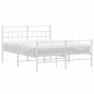 vidaXL Bettgestell mit Kopf- und Fußteil Metall Weiß 140x190 cm vidaXL Bettgestell mit Kopf- und Fußteil Metall Weiß 140x190 cm