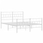 vidaXL Bettgestell mit Kopf- und Fußteil Metall Weiß 140x190 cm vidaXL Bettgestell mit Kopf- und Fußteil Metall Weiß 140x190 cm