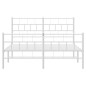vidaXL Bettgestell mit Kopf- und Fußteil Metall Weiß 150x200 cm vidaXL Bettgestell mit Kopf- und Fußteil Metall Weiß 150x200 cm
