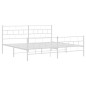 vidaXL Bettgestell mit Kopf- und Fußteil Metall Weiß 180x200 cm vidaXL Bettgestell mit Kopf- und Fußteil Metall Weiß 180x200 cm