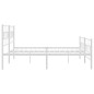 vidaXL Bettgestell mit Kopf- und Fußteil Metall Weiß 180x200 cm vidaXL Bettgestell mit Kopf- und Fußteil Metall Weiß 180x200 cm