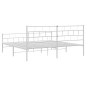 vidaXL Bettgestell mit Kopf- und Fußteil Metall Weiß 180x200 cm vidaXL Bettgestell mit Kopf- und Fußteil Metall Weiß 180x200 cm