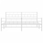 vidaXL Bettgestell mit Kopf- und Fußteil Metall Weiß 183x213 cm vidaXL Bettgestell mit Kopf- und Fußteil Metall Weiß 183x213 cm