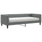 vidaXL Tagesbett mit Matratze Dunkelgrau 90x200 cm Stoff vidaXL Tagesbett mit Matratze Dunkelgrau 90x200 cm Stoff