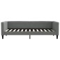 vidaXL Tagesbett mit Matratze Dunkelgrau 90x200 cm Stoff vidaXL Tagesbett mit Matratze Dunkelgrau 90x200 cm Stoff