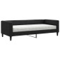 vidaXL Tagesbett mit Matratze Schwarz 90x200 cm Stoff vidaXL Tagesbett mit Matratze Schwarz 90x200 cm Stoff