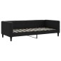 vidaXL Tagesbett mit Matratze Schwarz 90x200 cm Stoff vidaXL Tagesbett mit Matratze Schwarz 90x200 cm Stoff