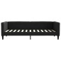 vidaXL Tagesbett mit Matratze Schwarz 90x200 cm Stoff vidaXL Tagesbett mit Matratze Schwarz 90x200 cm Stoff