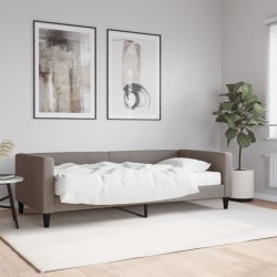 vidaXL Tagesbett mit Matratze Taupe 90x200 cm Stoff