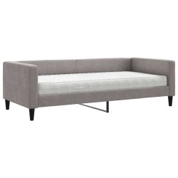 vidaXL Tagesbett mit Matratze Taupe 90x200 cm Stoff