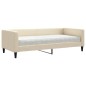 vidaXL Tagesbett mit Matratze Creme 90x200 cm Stoff vidaXL Tagesbett mit Matratze Creme 90x200 cm Stoff