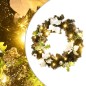 vidaXL Weihnachtskranz mit LED Schwarz 60 cm PVC vidaXL Weihnachtskranz mit LED Schwarz 60 cm PVC